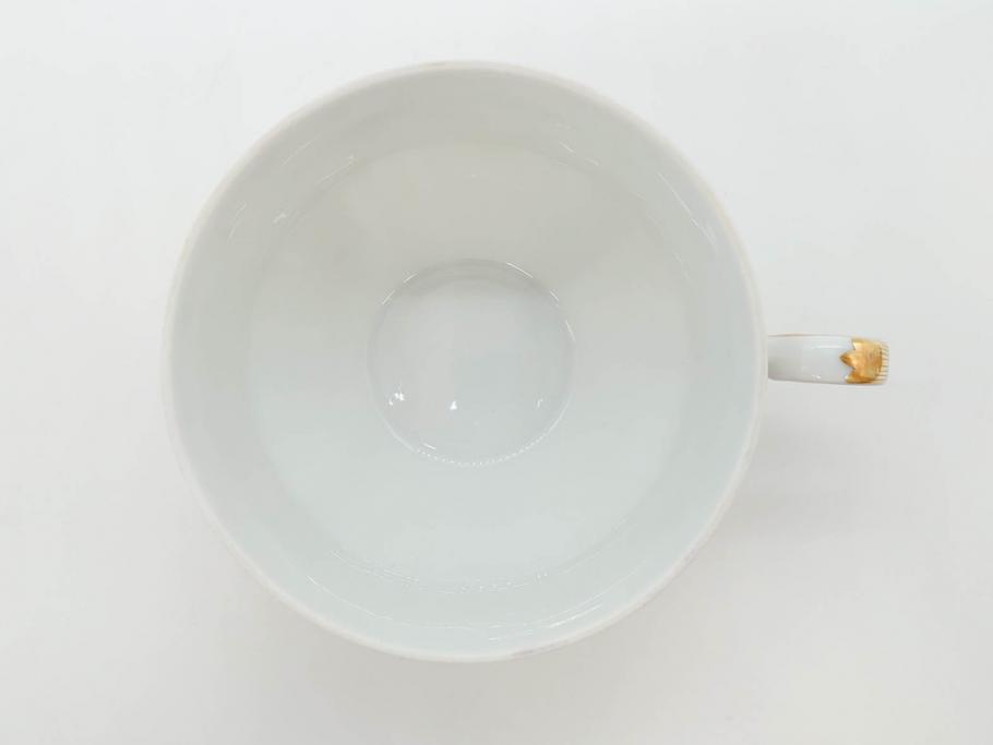 フランス　LIMOGES(リモージュ)　Georges Boyer(ジョルジュ ボワイエ)　気品漂うティーカップ&ソーサー5客セット(バラ、薔薇、ローズ、C&S、磁器、金彩、洋食器)(R-078519)