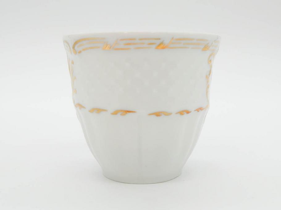 フランス　LIMOGES(リモージュ)　Georges Boyer(ジョルジュ ボワイエ)　気品漂うコーヒーカップ&ソーサー5客セット(C&S、バラ、薔薇、ローズ、磁器、金彩、洋食器)(R-078521)