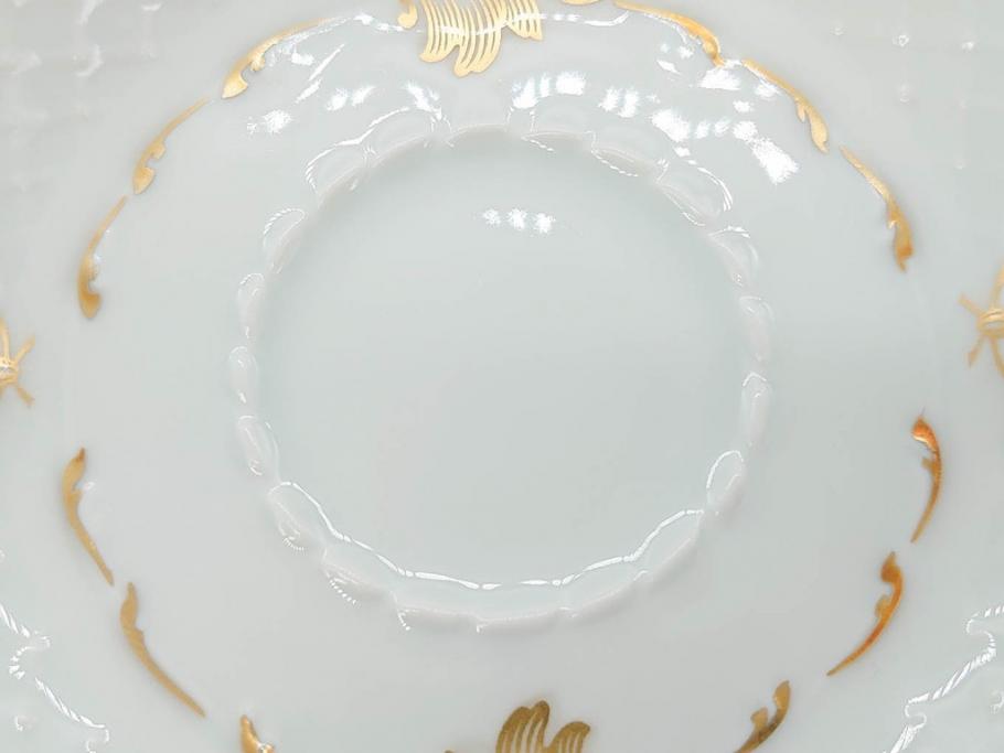 フランス　LIMOGES(リモージュ)　Georges Boyer(ジョルジュ ボワイエ)　気品漂うコーヒーカップ&ソーサー4客セット(C&S、バラ、薔薇、ローズ、磁器、金彩、洋食器)(R-078522)