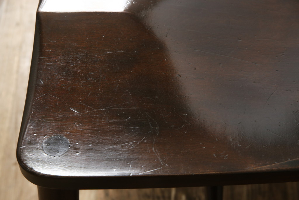 中古　松本民芸家具　220F型　シックな佇まいが魅力的なチェア2脚セット(ダイニングチェア、板座チェア、椅子)(R-055842)