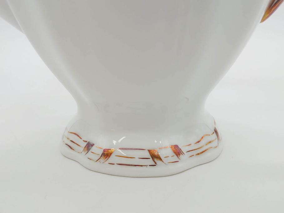 フランス　LIMOGES(リモージュ)　Georges Boyer(ジョルジュ ボワイエ)　バラの絵付けが上品なティーポット(薔薇、ローズ、磁器、金彩、洋食器)(R-078523)