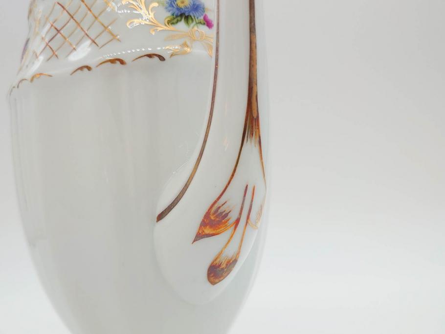 フランス　LIMOGES(リモージュ)　Georges Boyer(ジョルジュ ボワイエ)　バラの絵付けが上品なティーポット(薔薇、ローズ、磁器、金彩、洋食器)(R-078523)