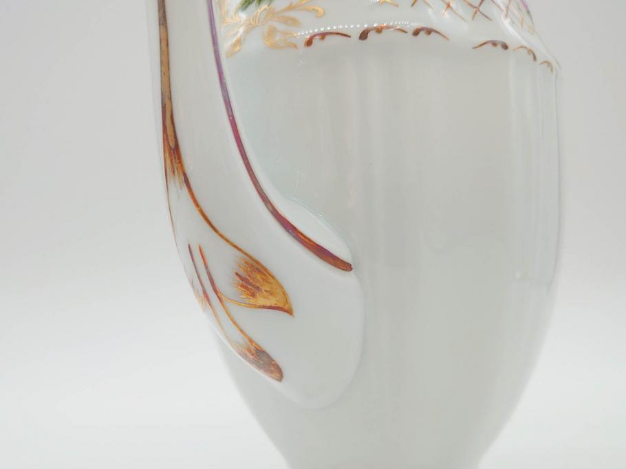 フランス　LIMOGES(リモージュ)　Georges Boyer(ジョルジュ ボワイエ)　バラの絵付けが上品なティーポット(薔薇、ローズ、磁器、金彩、洋食器)(R-078523)