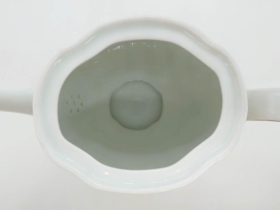 フランス　LIMOGES(リモージュ)　Georges Boyer(ジョルジュ ボワイエ)　バラの絵付けが上品なティーポット(薔薇、ローズ、磁器、金彩、洋食器)(R-078523)