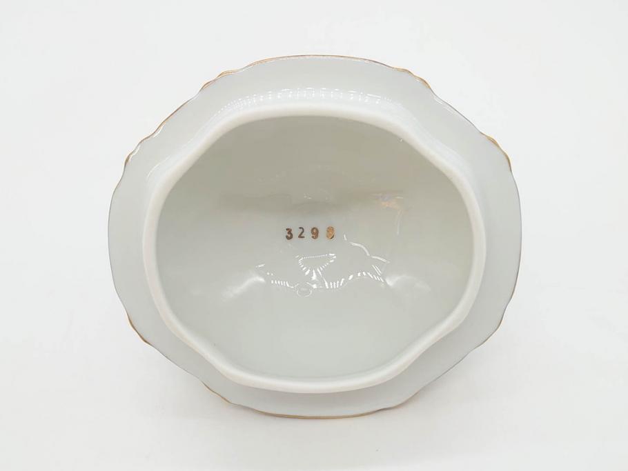 フランス　LIMOGES(リモージュ)　Georges Boyer(ジョルジュ ボワイエ)　バラの絵付けが上品なティーポット(薔薇、ローズ、磁器、金彩、洋食器)(R-078523)