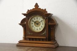 和製アンティーク　Meiji(明治時計社)　クラシカルな佇まいの掛け時計(柱時計、古時計、振り子時計)(R-072269)