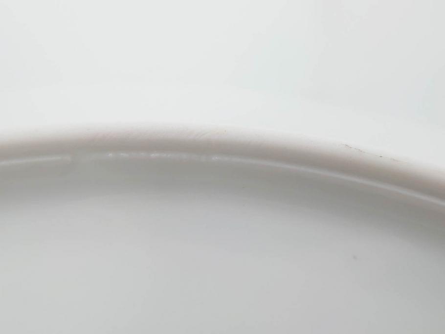 フランス　BERNARDAUD(ベルナルド)　LIMOGES(リモージュ)　マリー・テレーズ　細かな花のガーランドが装飾された優雅なプレート3枚セット(MARIE THERESE、リボン、花、フラワー、金彩、中皿、大皿、磁器、洋食器)(R-078637)