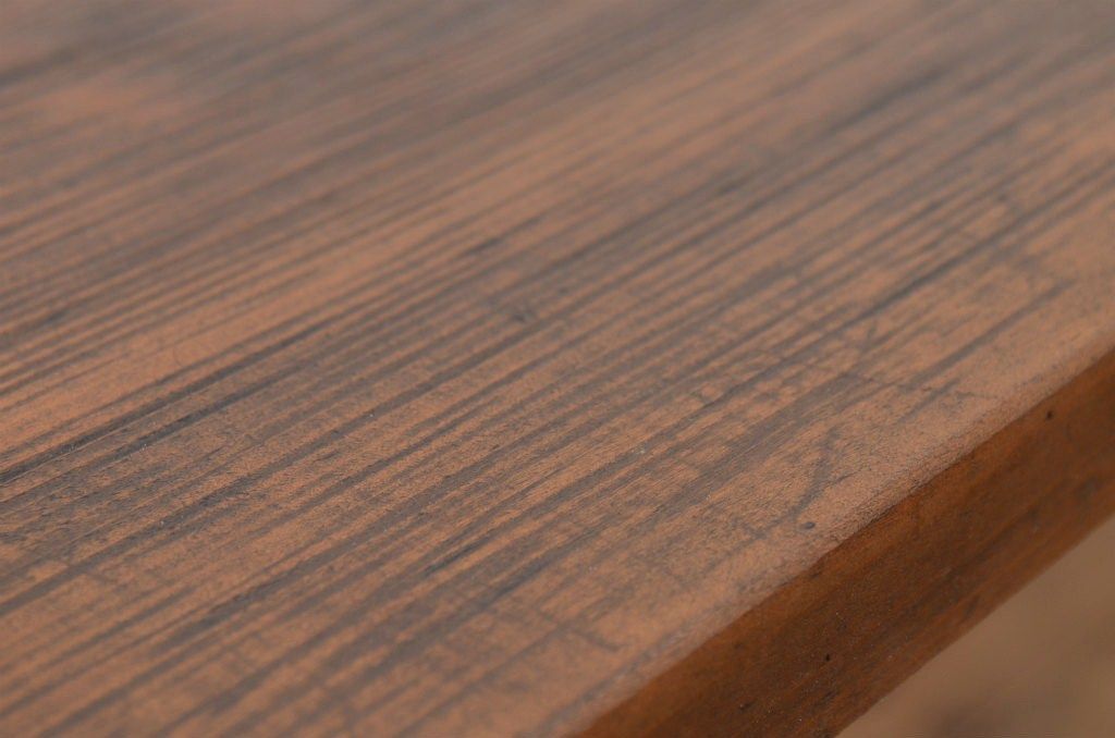 アンティーク家具　☆古い一枚板の鉄脚テーブル1　(机、作業台)