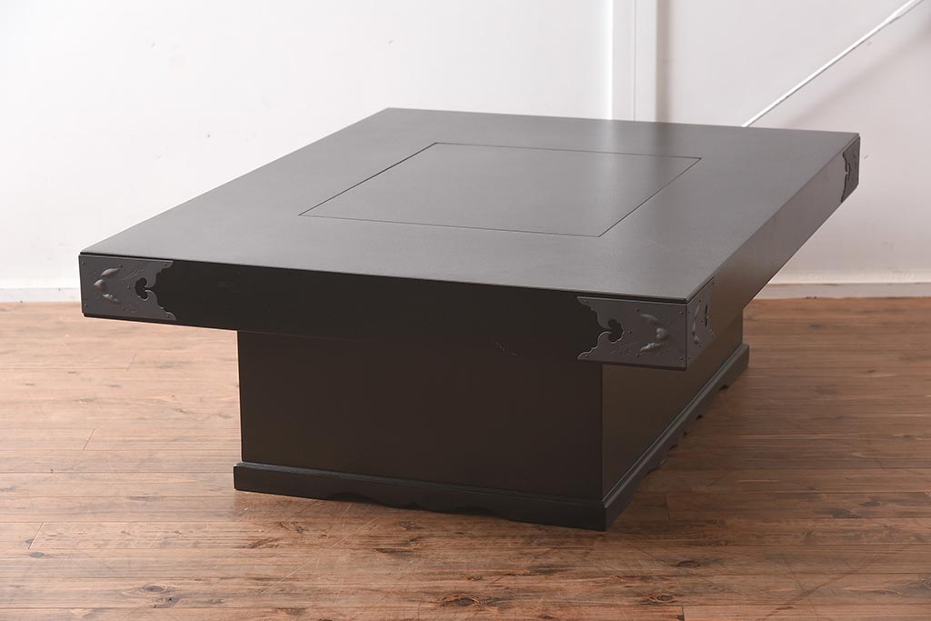 在庫未使用品　IDC大塚家具　欅産業　KSO-01　和モダンな炉付きセンターテーブル(座卓、火鉢)(定価約53万5千円)(R-041749)