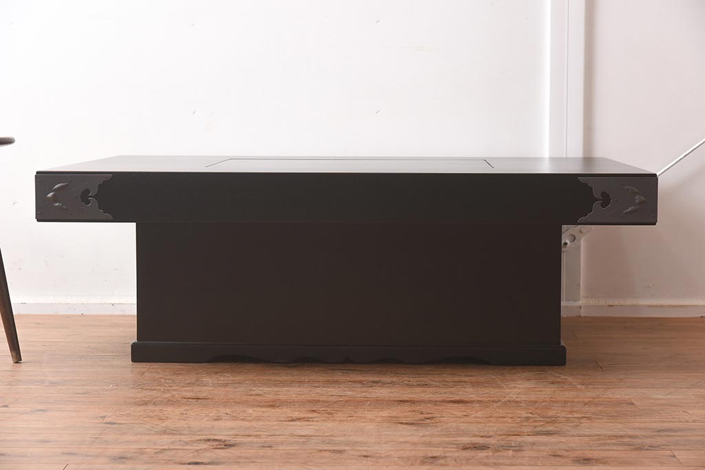 在庫未使用品　IDC大塚家具　欅産業　KSO-01　和モダンな炉付きセンターテーブル(座卓、火鉢)(定価約53万5千円)(R-041749)
