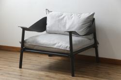 中古　アスプルンド(ASPLUND)取り扱い　emu(エミュー)　TERRAMARE(テラマーレ)　1P SOFA　シックでスタイリッシュなデザインが目を惹く1人掛けソファ(一人掛け、アームチェア、椅子、イス)(R-078580)