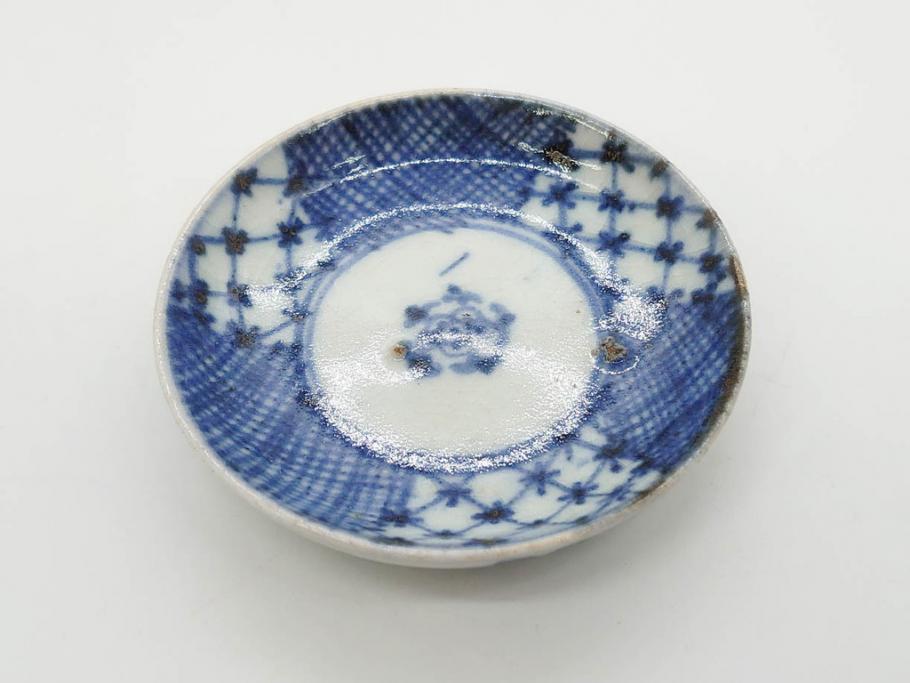 江戸〜明治期　古伊万里　雛道具　繊細に絵付けされたミニチュア和食器15点セット(染付、和食器、和皿、豆皿、変形皿、磁器、ひな祭り、ままごと、湯呑)(R-078641)
