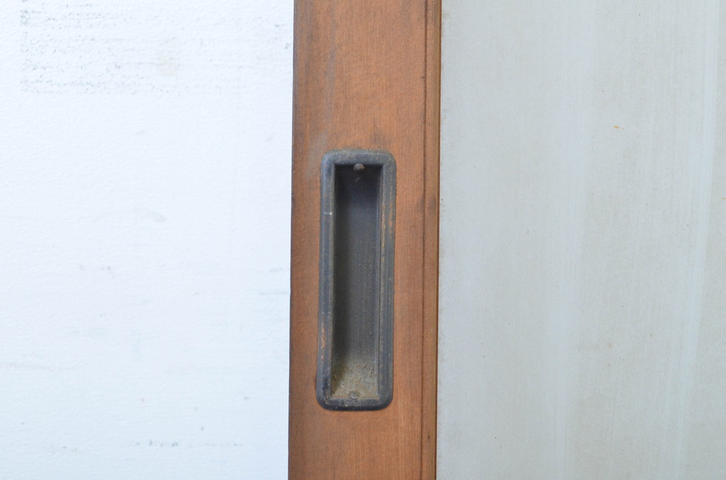 アンティーク建具　上手物!!　大正ロマンの雰囲気が魅力的なガラス戸2枚セット(引き戸)(R-064304)