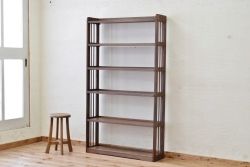 アンティーク家具　★古い木のアンティーク本棚(飾り棚)