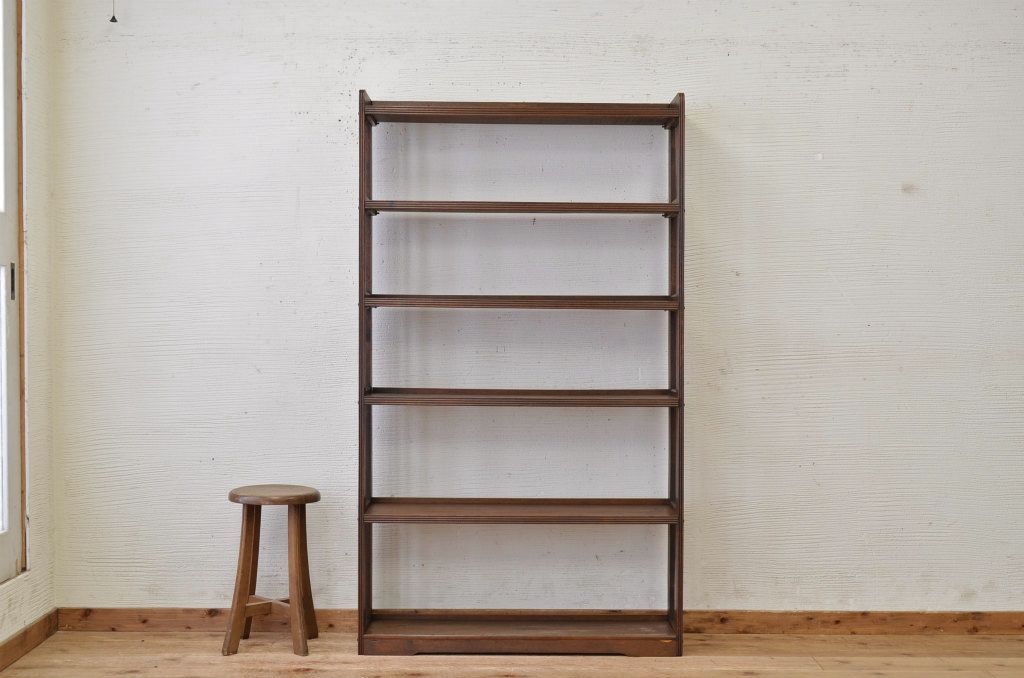 アンティーク家具　★古い木のアンティーク本棚(飾り棚)