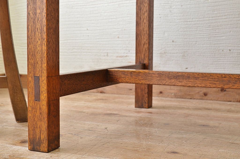 アンティーク家具　古い木のシンプルなアンティーク作業台(テーブル)