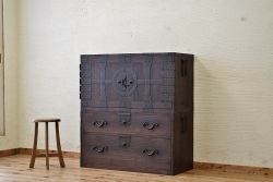 アンティーク家具　☆古民具　骨董　江戸期観音開き時代箪笥