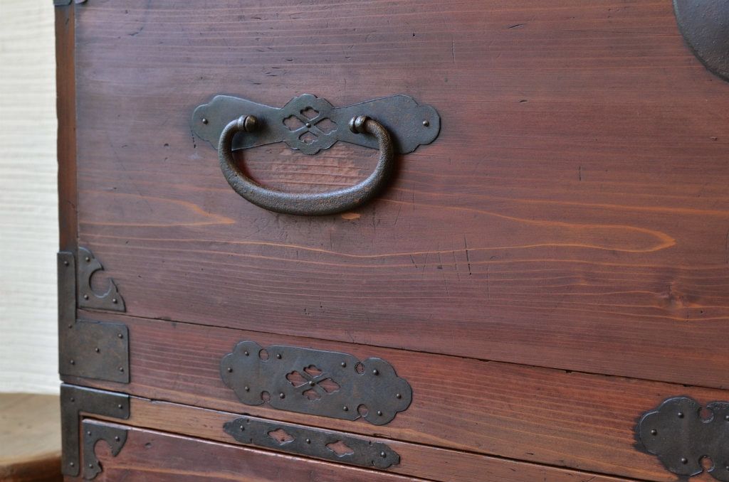 アンティーク家具　☆古民具　味のある二段重ね時代箪笥2