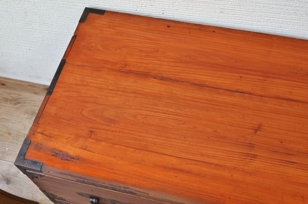 アンティーク家具　☆古民具　味のある二段重ね時代箪笥2