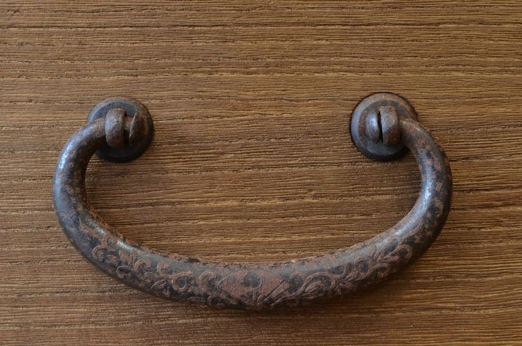 ☆美品!古い木味の二段重ね五丁引き時代箪笥