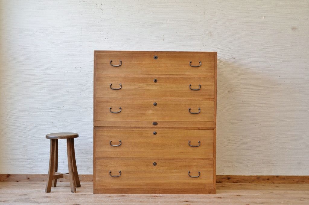 ☆極上美品!総桐二段重ね時代箪笥(桐箪笥、桐たんす)