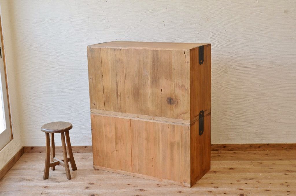 ☆極上美品!総桐二段重ね時代箪笥(桐箪笥、桐たんす)