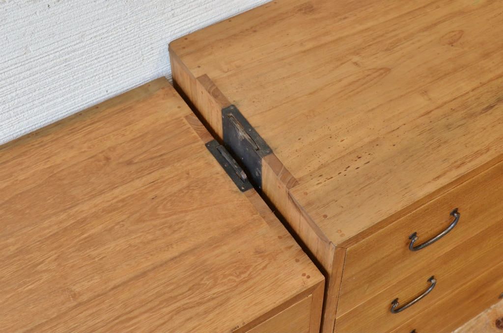 ☆極上美品!総桐二段重ね時代箪笥(桐箪笥、桐たんす)