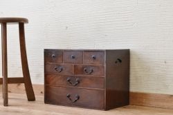 アンティーク家具　高級品!古い総桑材の指物小引き出し