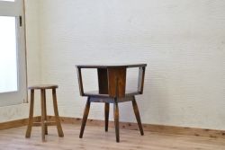 中古　飛騨産業キツツキマークサイドテーブル(カフェテーブル)