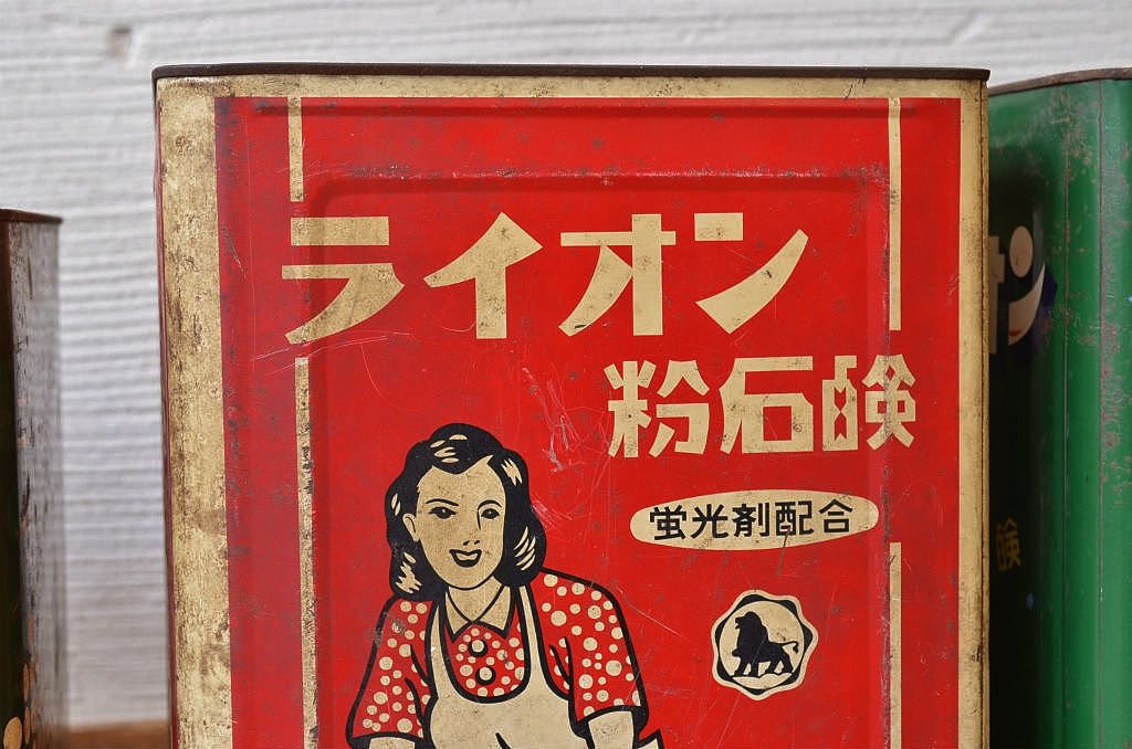 アンティーク雑貨　レトロな粉石けん一斗缶5個セット
