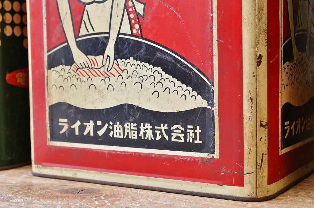 アンティーク雑貨　レトロな粉石けん一斗缶5個セット