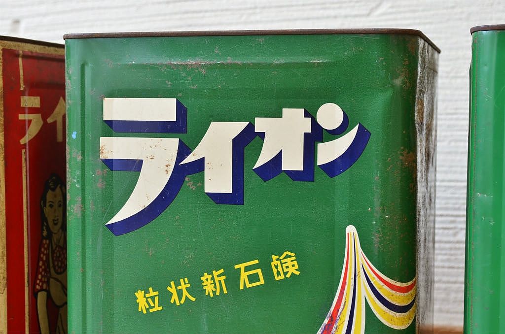 アンティーク雑貨　レトロな粉石けん一斗缶5個セット
