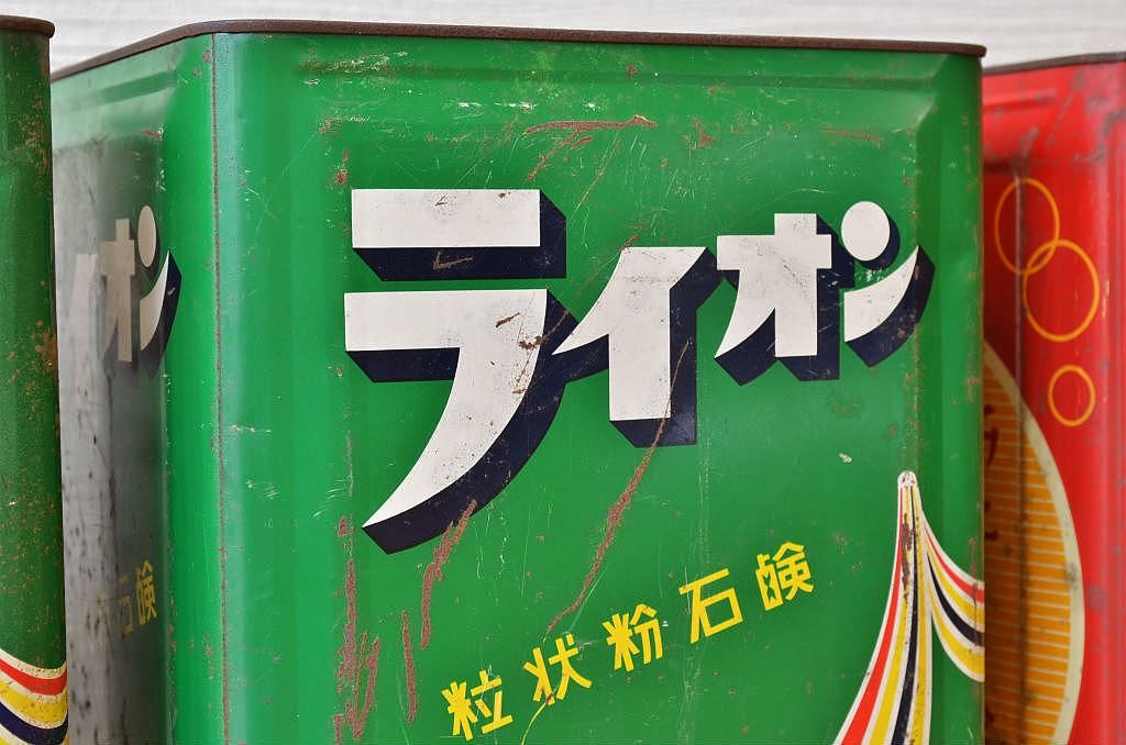 アンティーク雑貨　レトロな粉石けん一斗缶5個セット