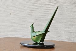 三枝惣太郎作　鉄製香炉　国鳥雉　未使用