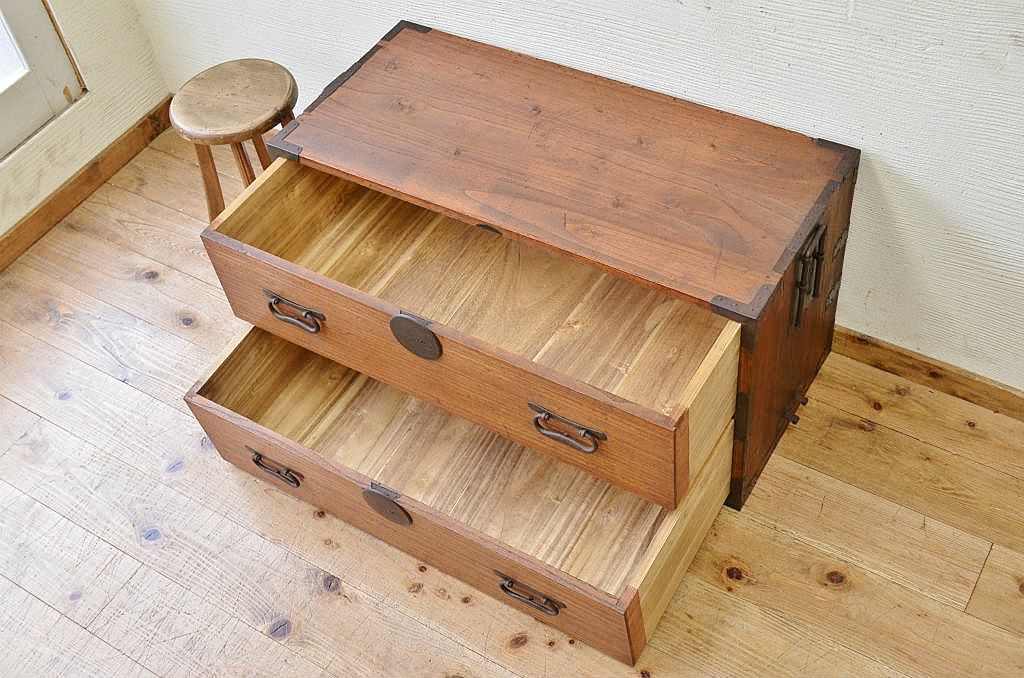 アンティーク家具　ジャンク品!時代箪笥ローボード(ローチェスト)2