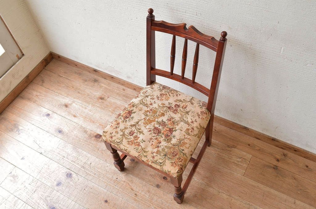 アンティーク家具　メーカー不明　作りの良いデスクチェア(椅子、イス)