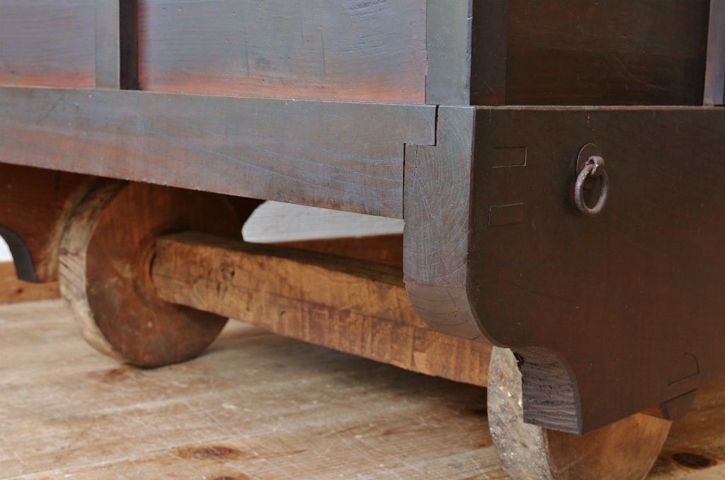 アンティーク家具 古民具 骨董 江戸時代 味の良い車長持(時代