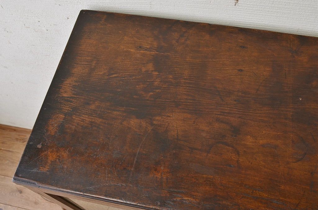 アンティーク家具　珍品!モールガラスアンティークシャツケース(収納棚、引き出し)