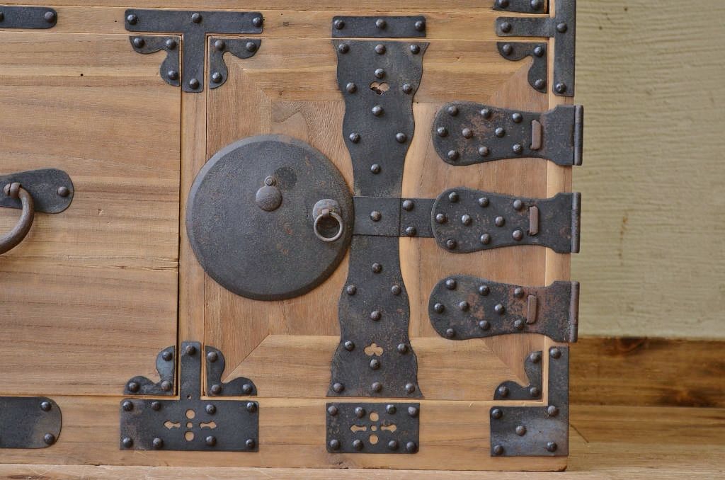 ☆古民具　骨董　極上美品!美しい二段重ね時代箪笥