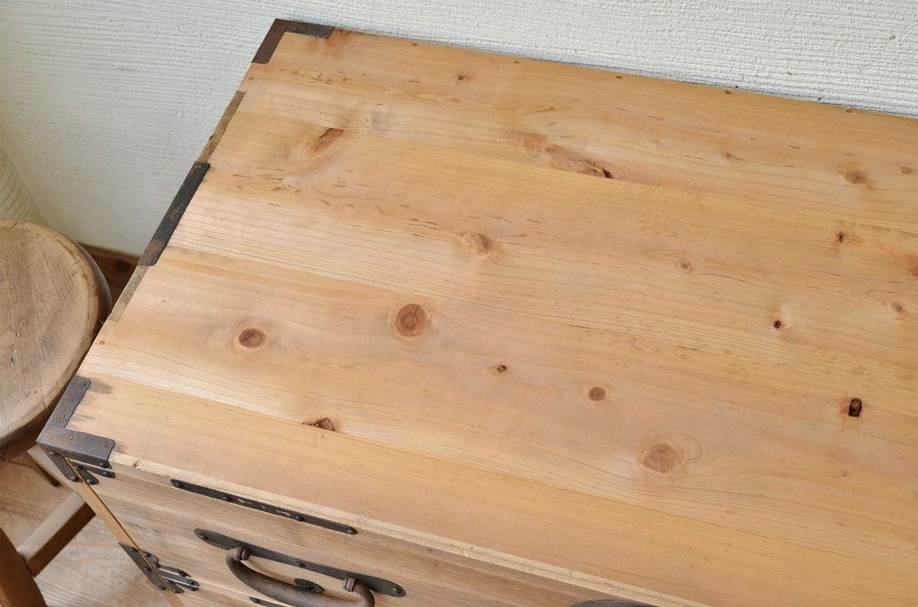 ☆古民具　骨董　極上美品!美しい二段重ね時代箪笥