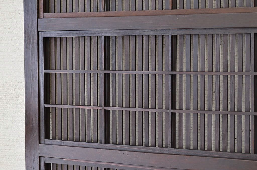 ★極上!作りの良いダイヤガラス格子戸2枚セット
