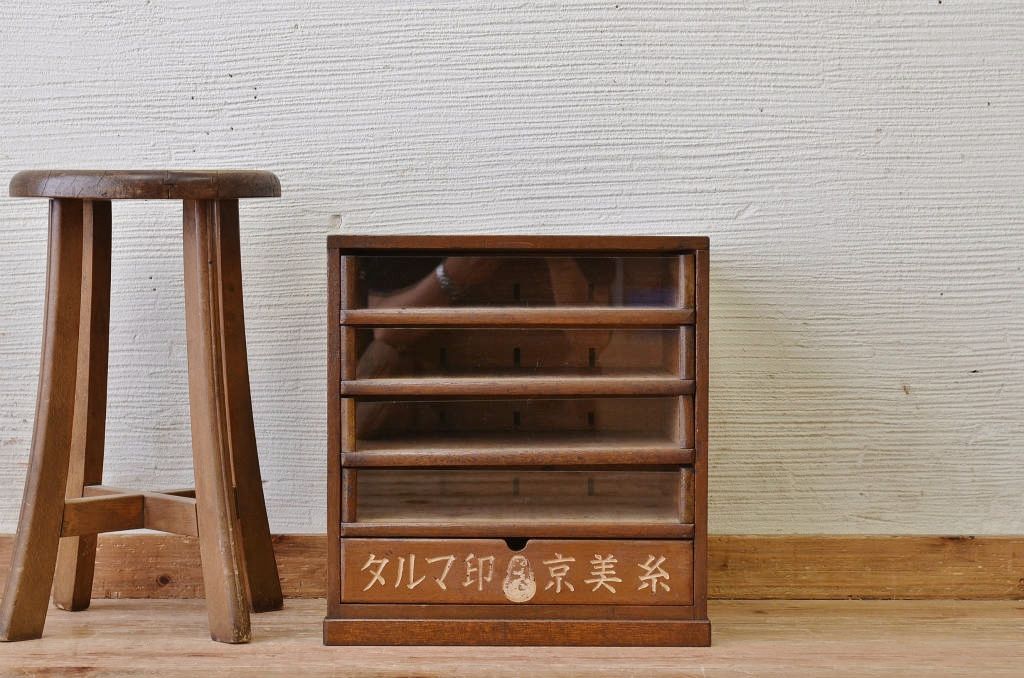 小振りなアンティーク糸ケース