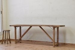アンティーク家具　★古い木味のアンティーク作業台(テーブル)3