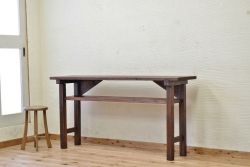 アンティーク家具　★古い木のシンプルなアンティーク作業台(テーブル)1