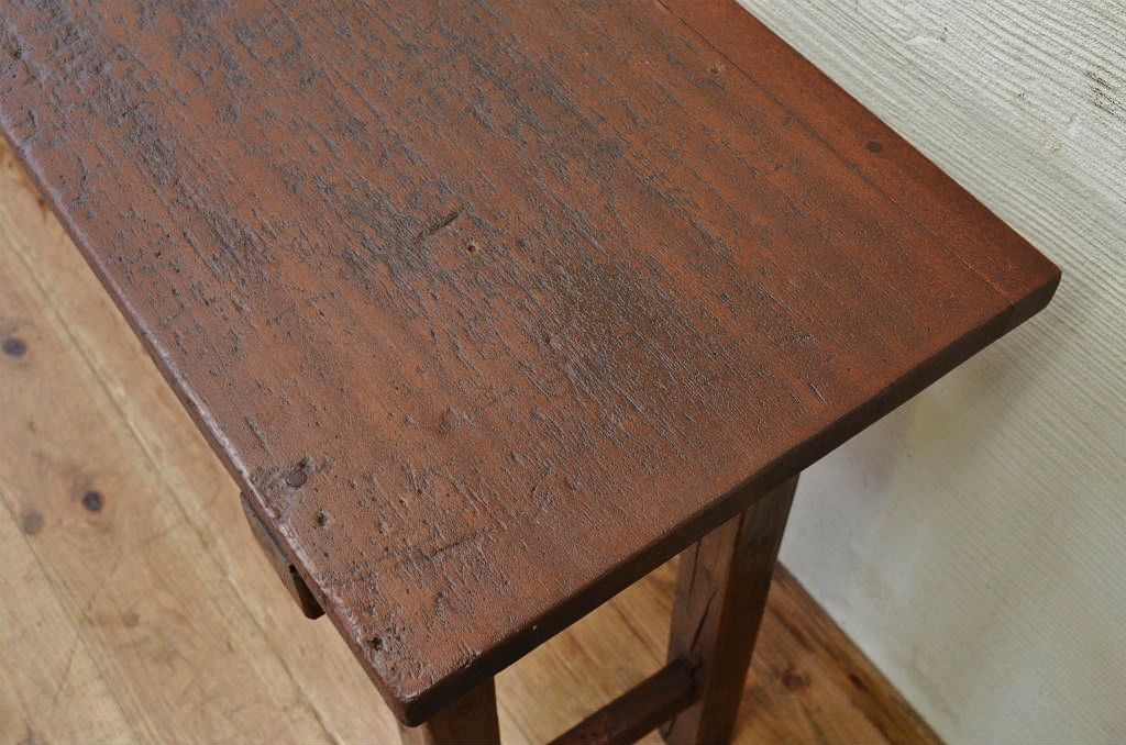 アンティーク家具　★古い木のシンプルなアンティーク作業台(テーブル)1