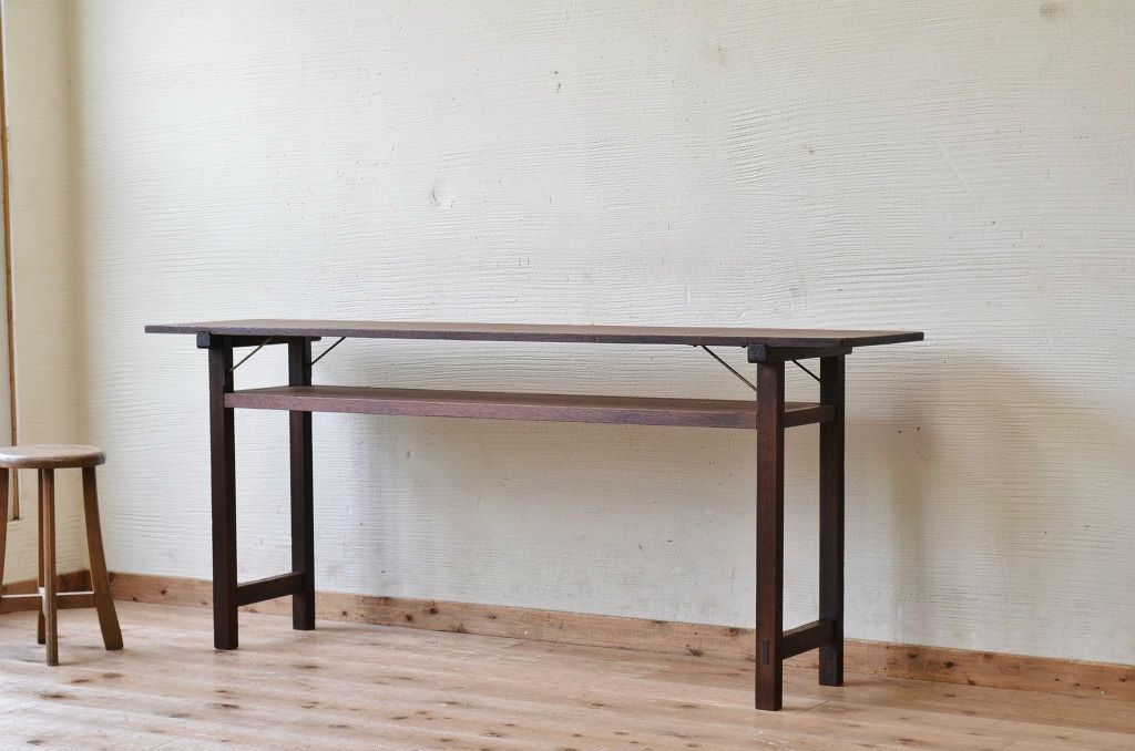 アンティーク家具　★古い木のシンプルなアンティーク作業台(テーブル)2