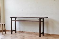 アンティーク家具　★古い木のシンプルなアンティーク作業台(テーブル)2