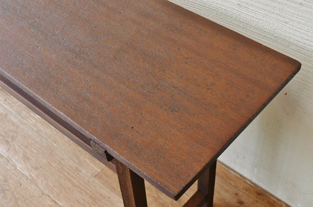アンティーク家具　★古い木のシンプルなアンティーク作業台(テーブル)2