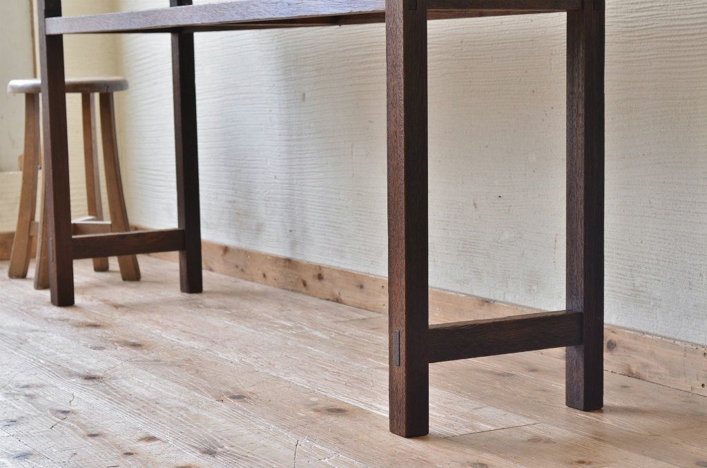 アンティーク家具　★古い木のシンプルなアンティーク作業台(テーブル)2