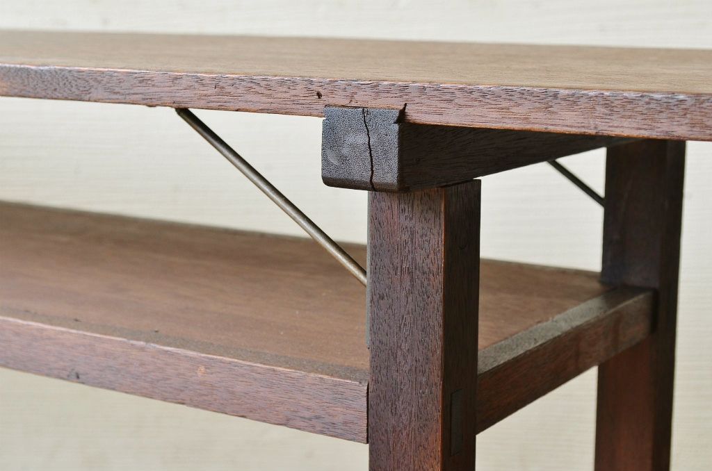 アンティーク家具　★古い木のシンプルなアンティーク作業台(テーブル)2